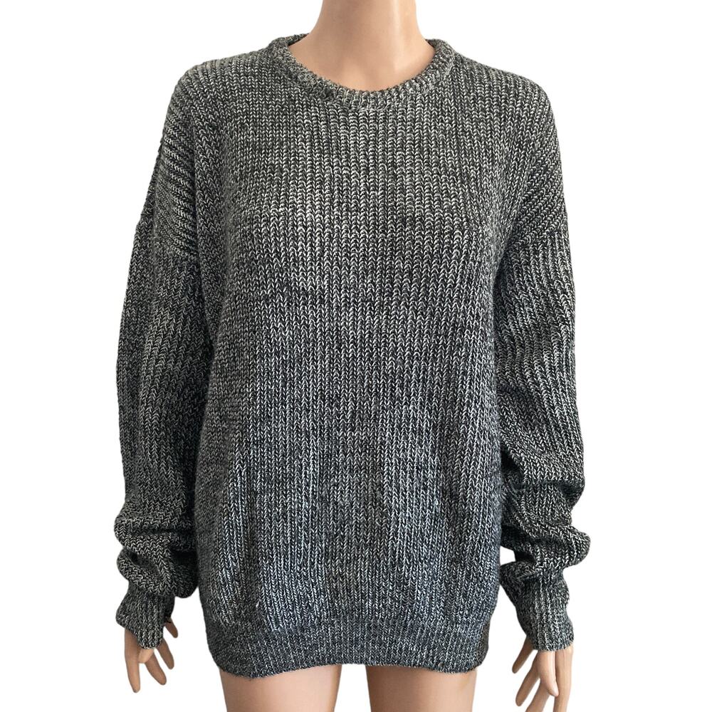 Vintage Edison Knitwear Sweater Womens XL Black White Pullover